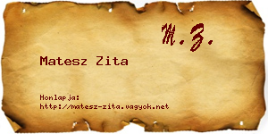 Matesz Zita névjegykártya